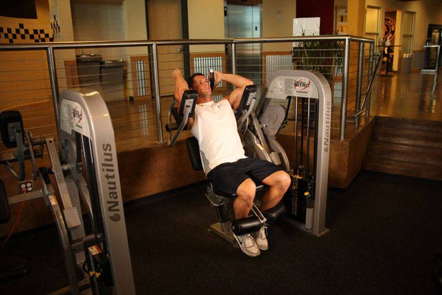 Ab Crunch Machine: starting position