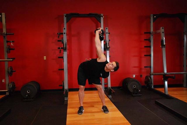 Advanced Kettlebell Windmill: finishing position