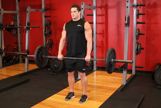 Barbell Deadlift: finishing position