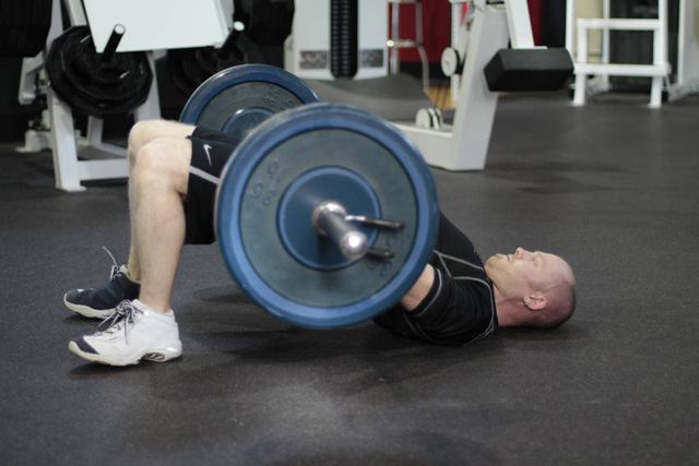 Barbell Glute Bridge: finishing position