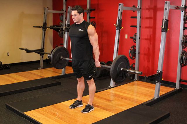 Barbell Hack Squat: finishing position
