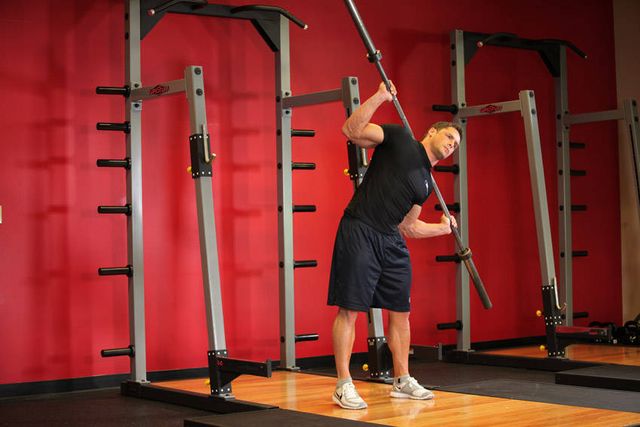 Barbell Side Bend: finishing position