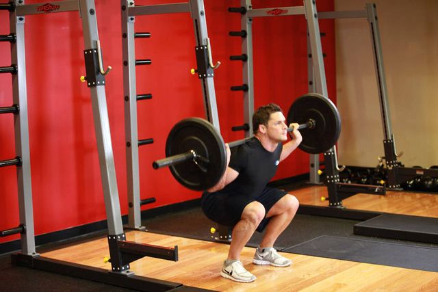 Barbell Squat: finishing position