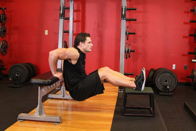 Bench Dips: finishing position