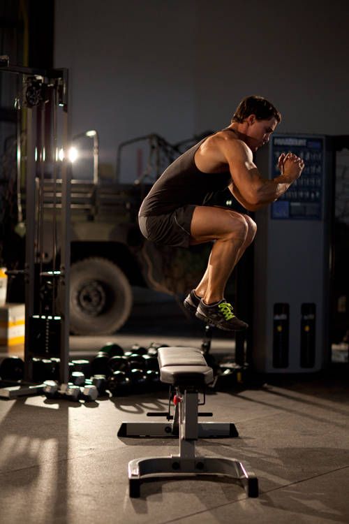 Bench Jump: finishing position