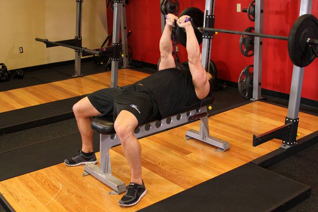 Bench Press - With Bands: finishing position