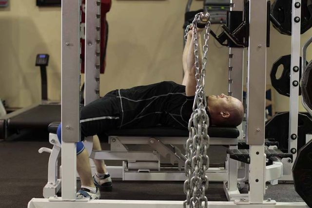 Bench Press with Chains: starting position