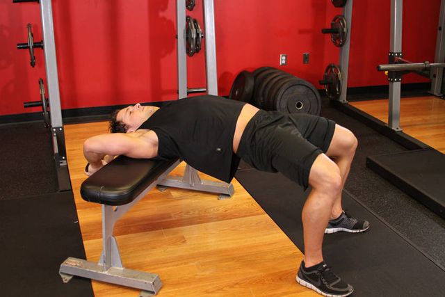 Bent-Arm Dumbbell Pullover: finishing position