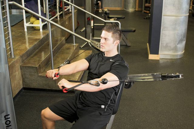 Cable Chest Press: finishing position