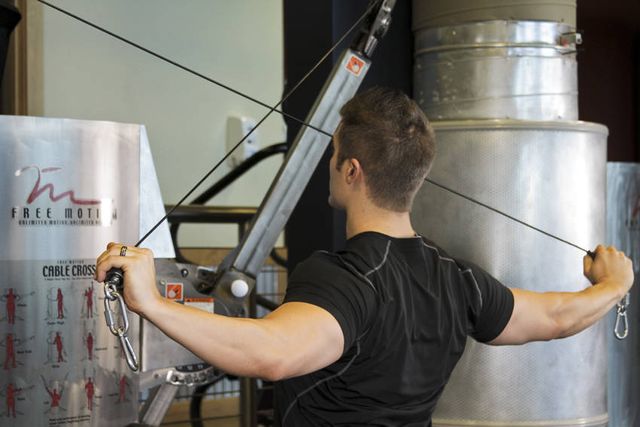 Cable Rear Delt Fly: finishing position