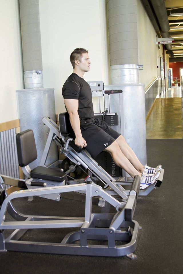 Calf Press: finishing position