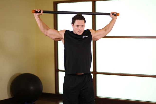 Chest And Front Of Shoulder Stretch: finishing position