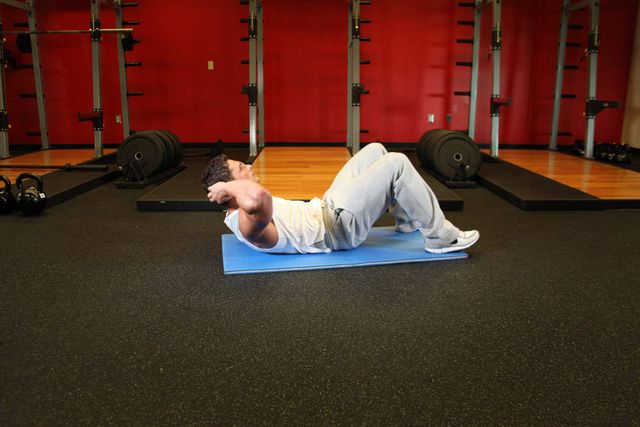 Crunches: finishing position