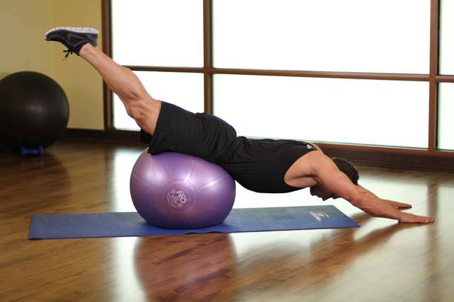 Downward Facing Balance: finishing position