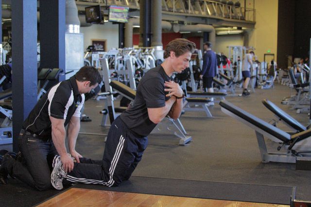 Floor Glute-Ham Raise: finishing position
