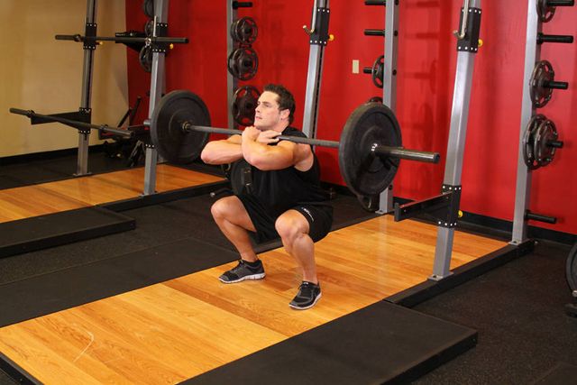 Front Barbell Squat: finishing position