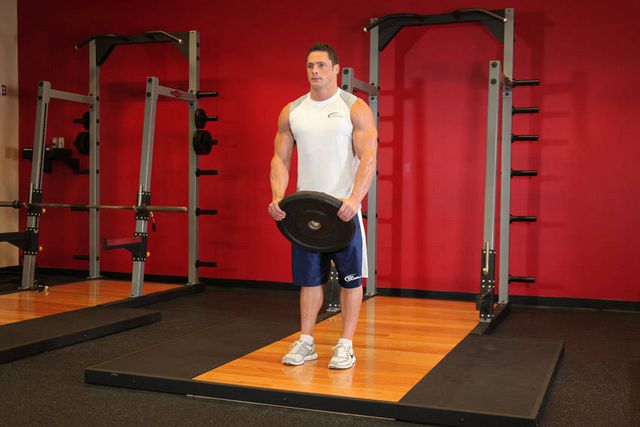 Front Plate Raise: starting position