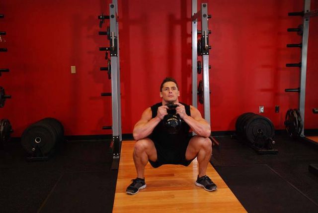 Goblet Squat: finishing position
