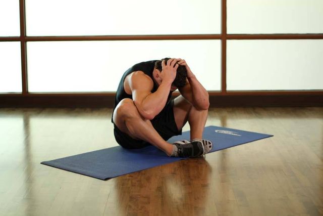 Groin and Back Stretch: finishing position