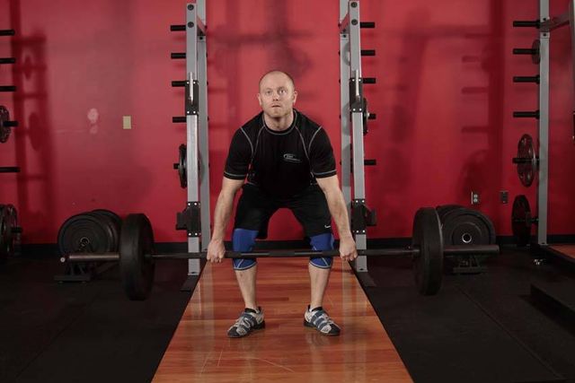 Hang Clean - Below the Knees: finishing position