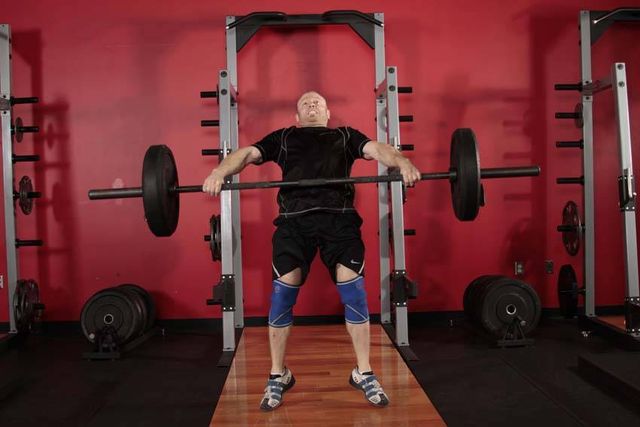 Hang Snatch - Below Knees: finishing position