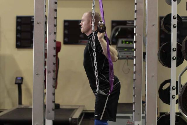 Hanging Bar Good Morning: finishing position