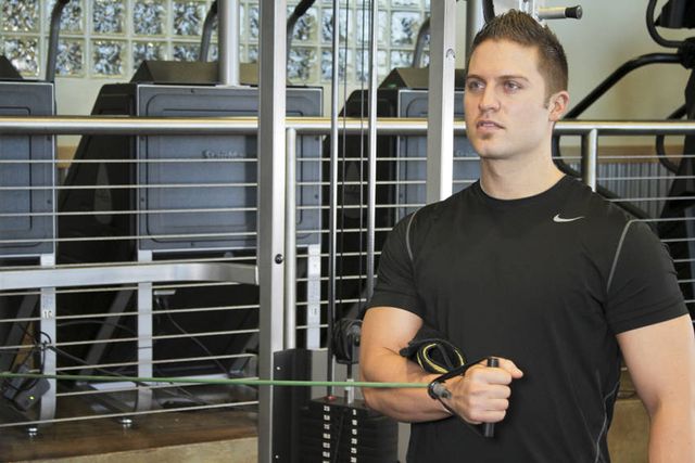 Internal Rotation with Band: finishing position
