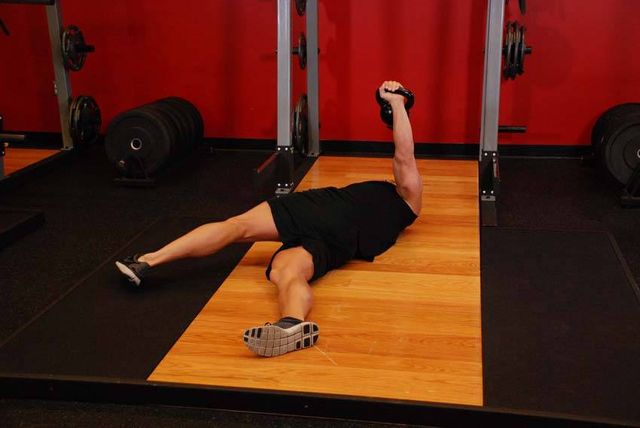 Leg-Over Floor Press: finishing position