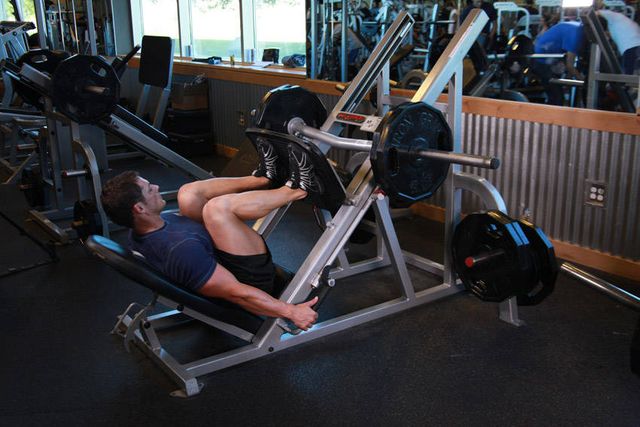 Leg Press: finishing position