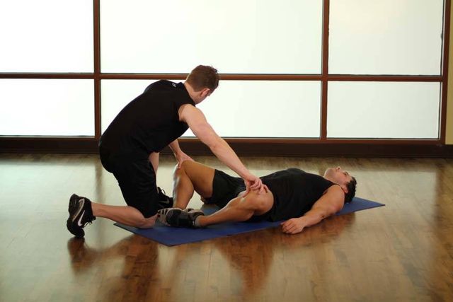 Lying Bent Leg Groin: finishing position
