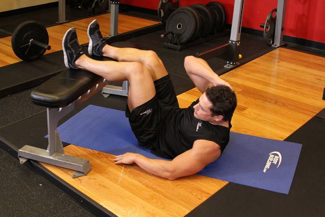 Oblique Crunches: finishing position