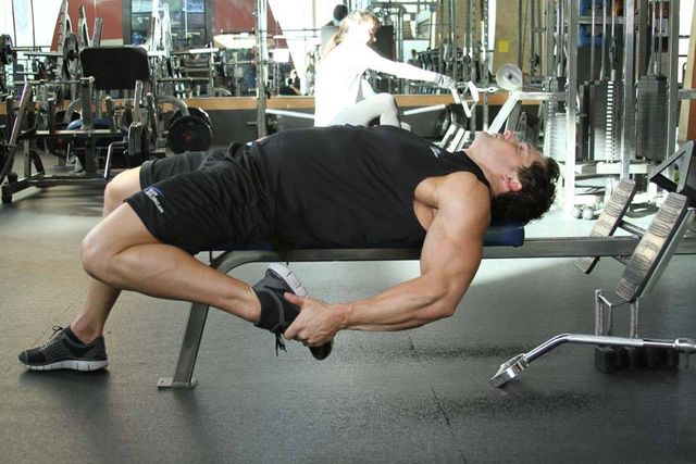 On-Your-Back Quad Stretch: finishing position