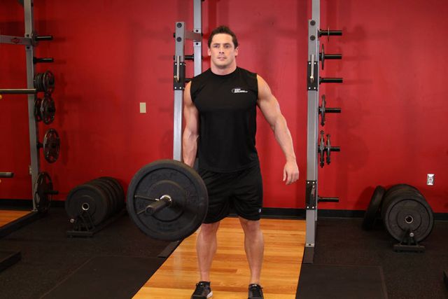 One-Arm Side Deadlift: finishing position