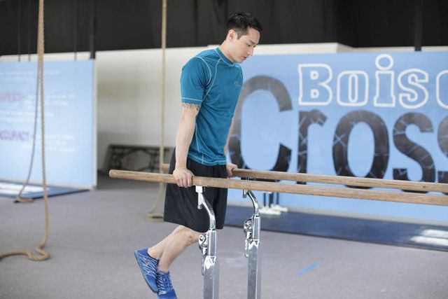 Parallel Bar Dip: finishing position