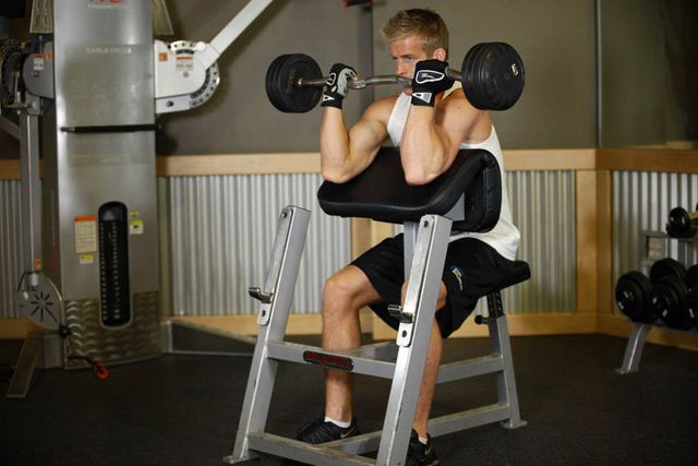 Preacher Curl: finishing position