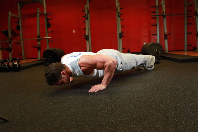 Pushups: finishing position
