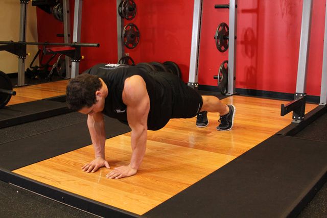 Pushups (Close and Wide Hand Positions): finishing position