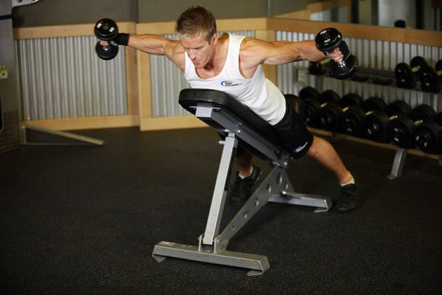 Reverse Flyes With External Rotation: finishing position