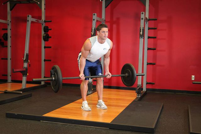 Reverse Grip Bent-Over Rows: finishing position