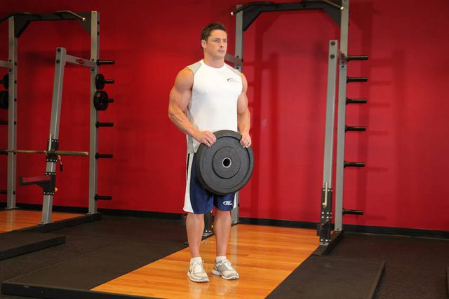 Reverse Plate Curls: starting position