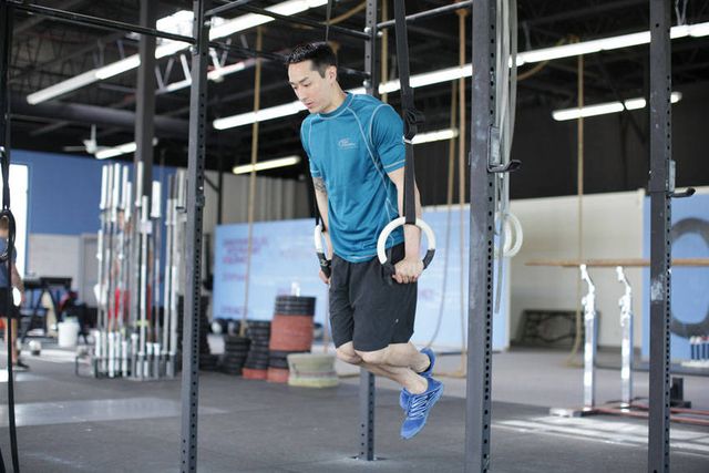 Ring Dips: finishing position