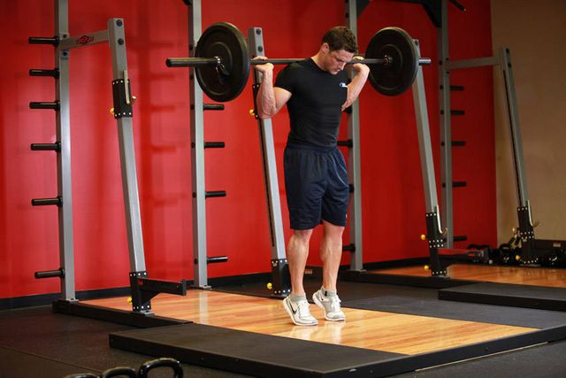Rocking Standing Calf Raise: finishing position