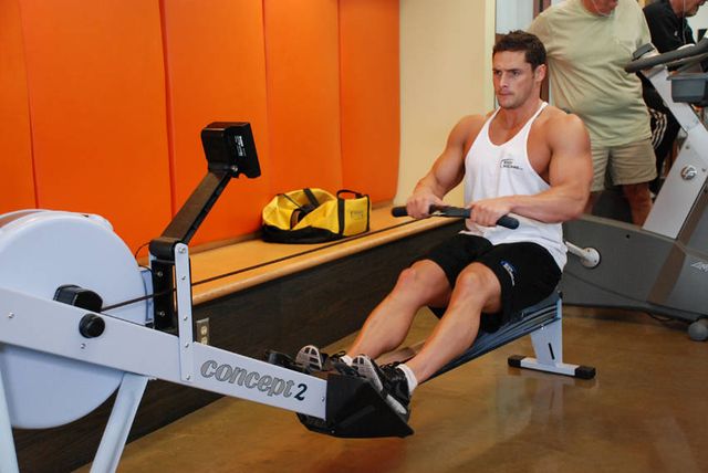 Rowing, Stationary: finishing position