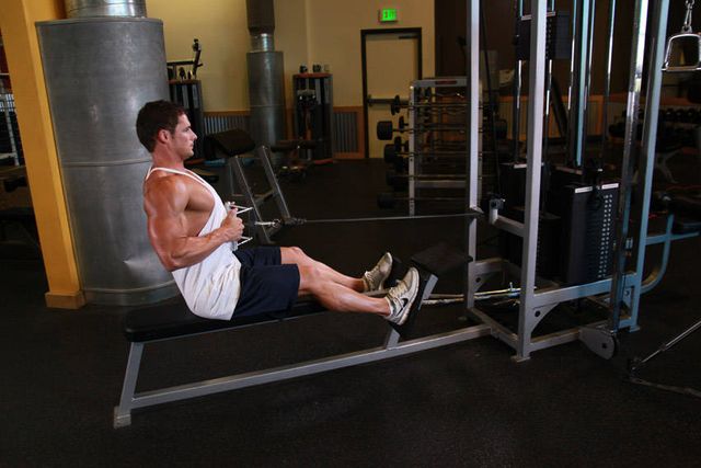 Seated Cable Rows: finishing position