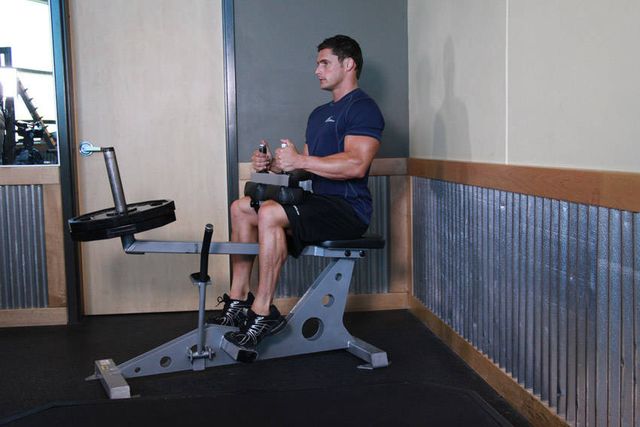 Seated Calf Raise: finishing position