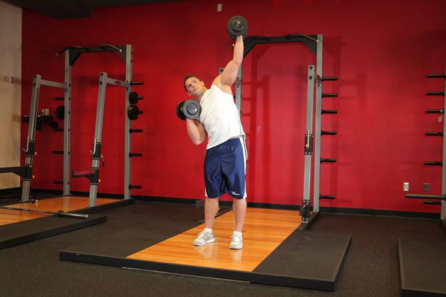 See-Saw Press (Alternating Side Press): finishing position