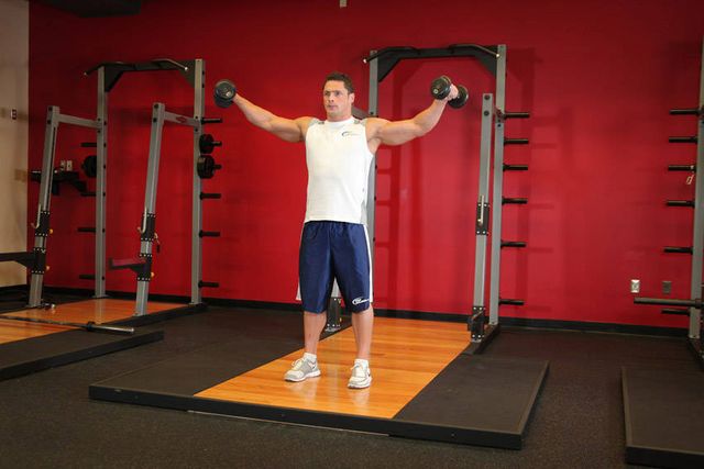 Side Lateral Raise: finishing position