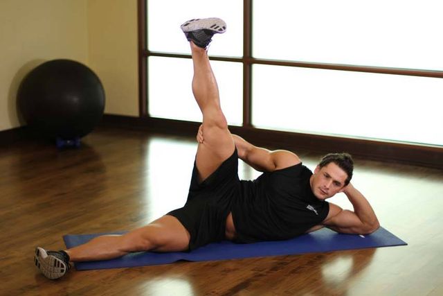 Side Lying Groin Stretch: finishing position