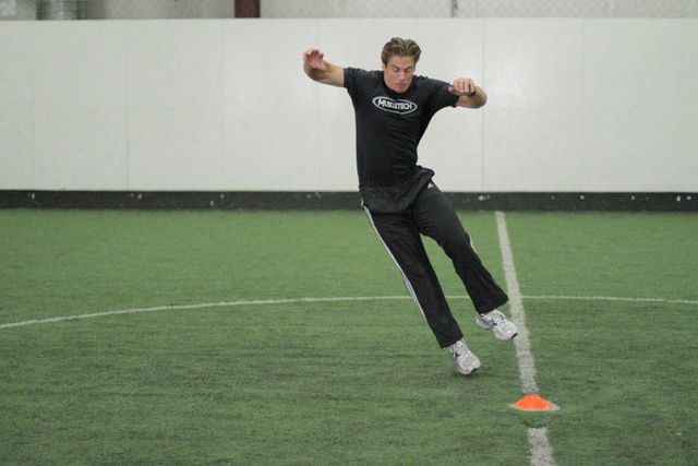 Side Standing Long Jump: finishing position