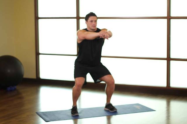 Sit Squats: finishing position